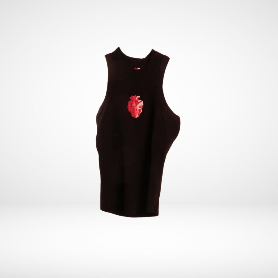 Women's Heart Tank Top Ribbed