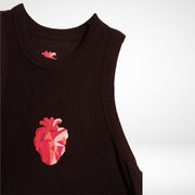 Women's Heart Tank Top Ribbed