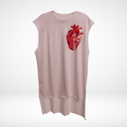 Heart T-shirt Sleeveless Oversize UNISEX