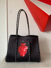 Heart Tote Stars Black